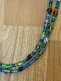 Seed bead and glass necklace